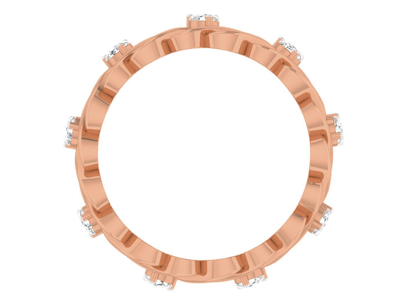 Diamond band ring 3dm stl obj gltf glb 3mf renders details 3D print model_4