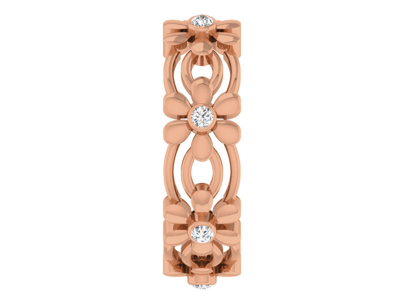 Diamond band ring 3dm stl obj gltf glb 3mf renders details 3D print model_8