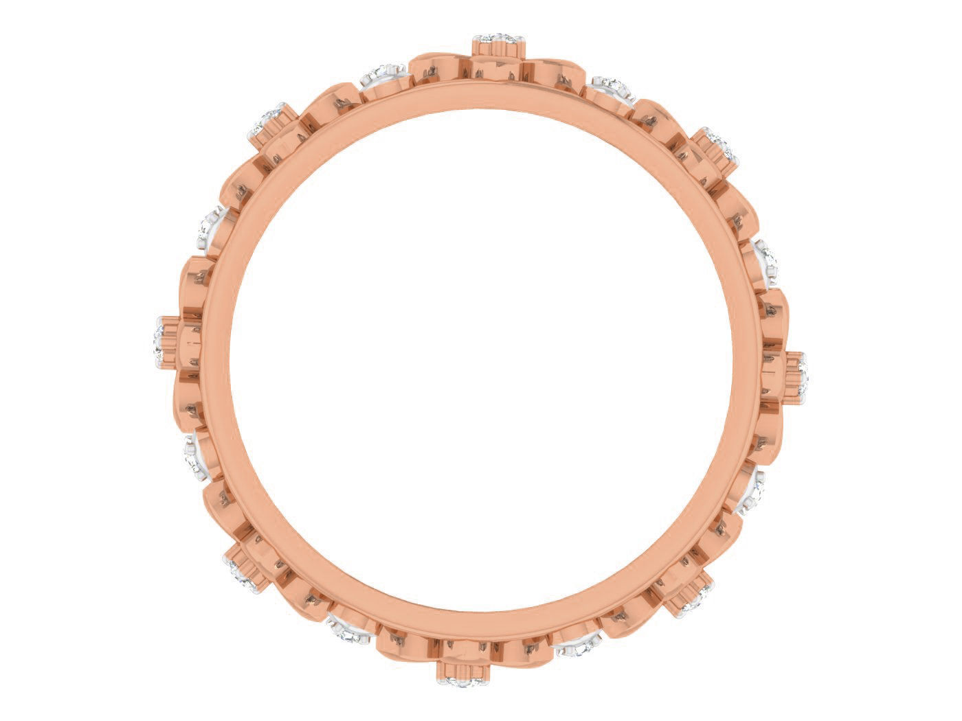 Diamond band ring 3dm stl obj gltf glb 3mf renders details 3D print model_4