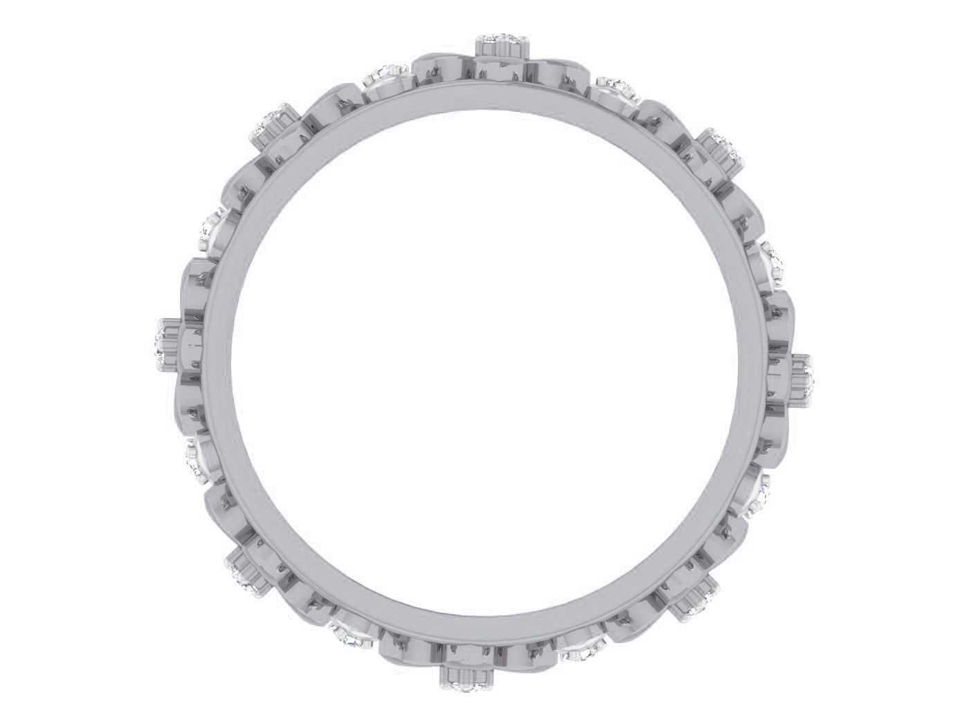 Diamond band ring 3dm stl obj gltf glb 3mf renders details 3D print model_5