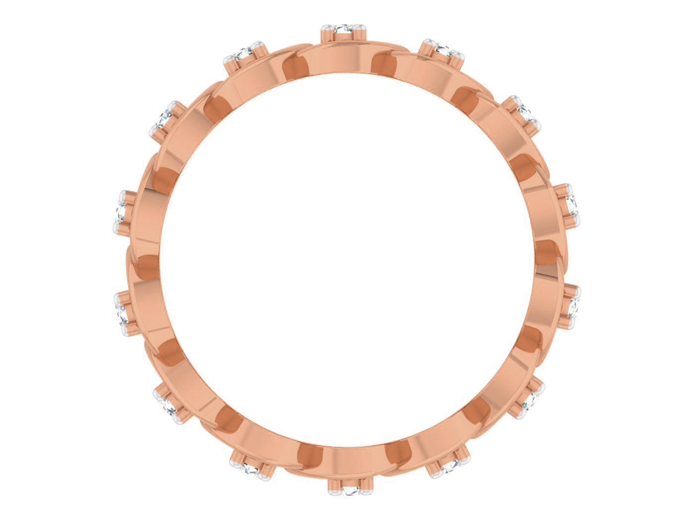 Diamond Link band ring 3dm stl obj gltf glb 3mf renders details 3D print model_6