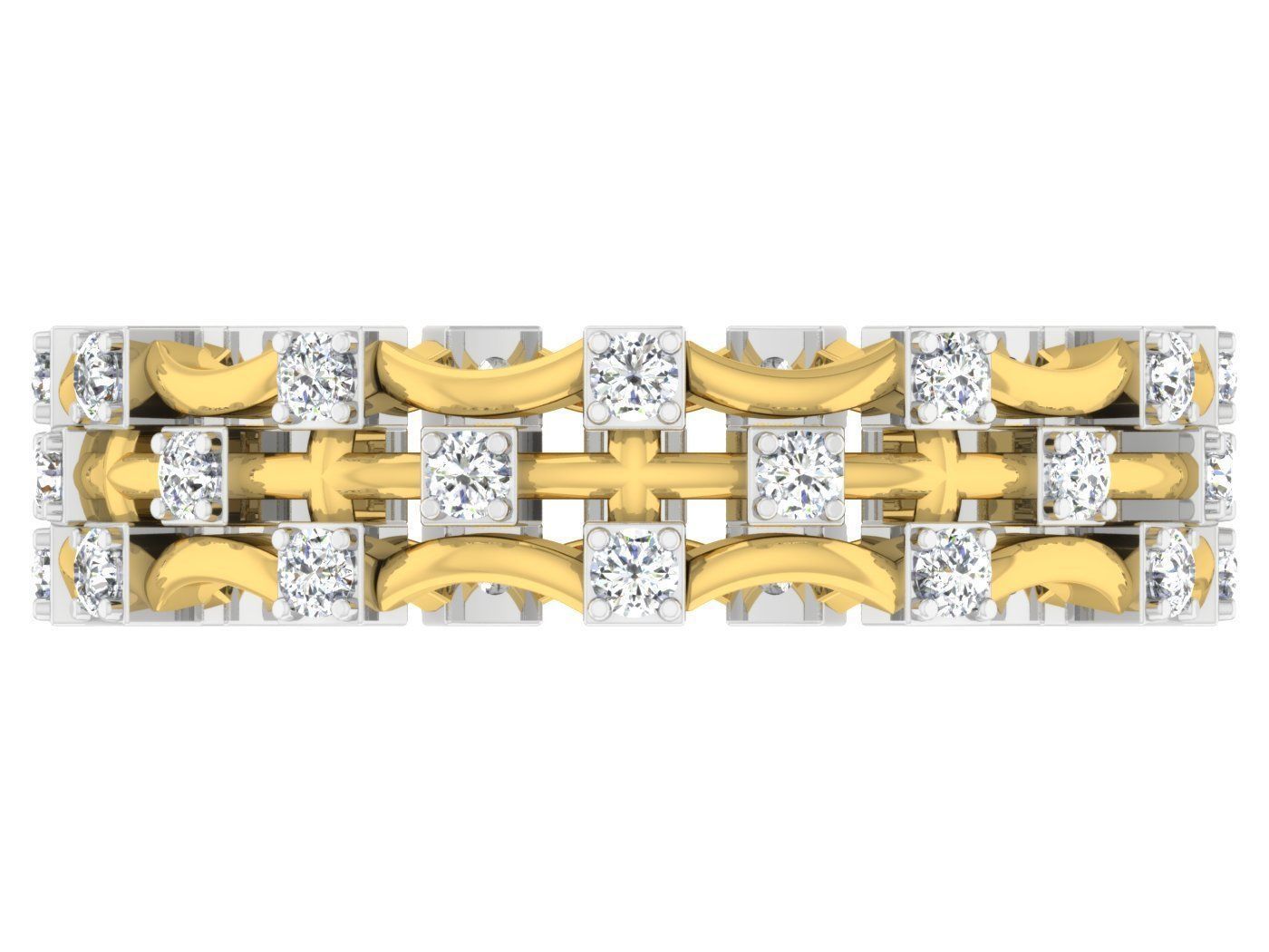 Diamond band ring 3dm stl obj gltf glb 3mf renders details 3D print model_10