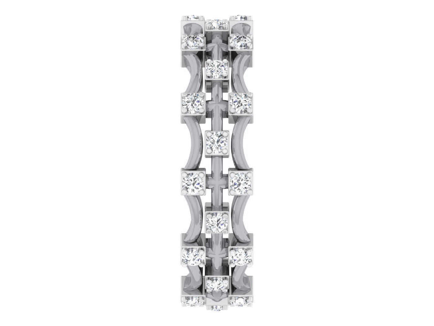 Diamond band ring 3dm stl obj gltf glb 3mf renders details 3D print model_7