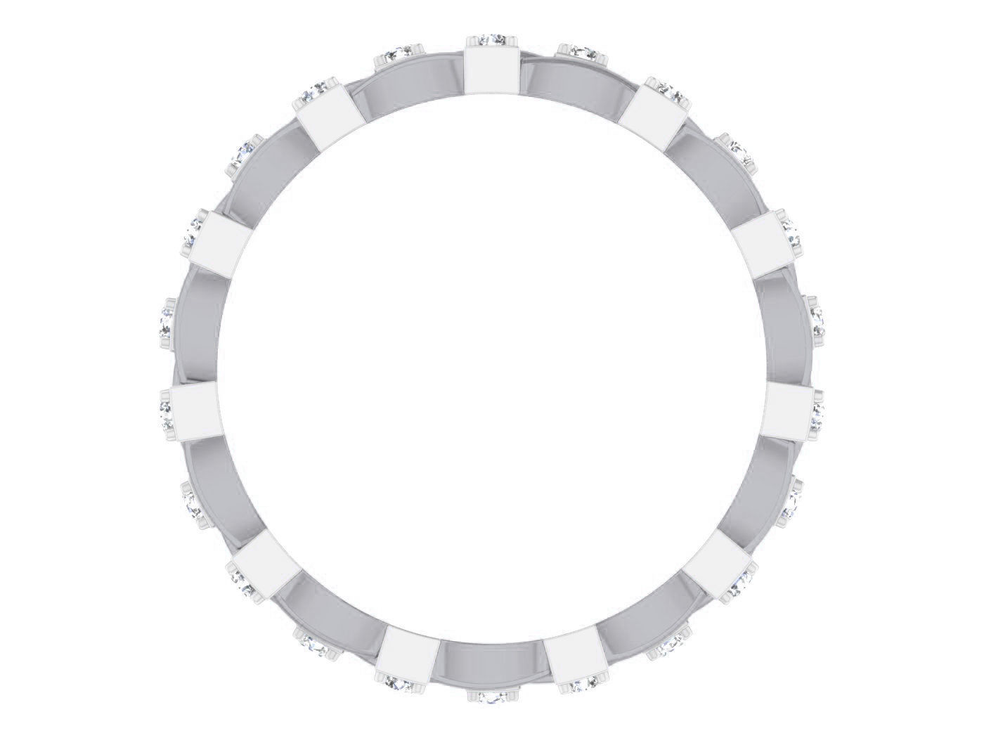 Diamond band ring 3dm stl obj gltf glb 3mf renders details 3D print model_5