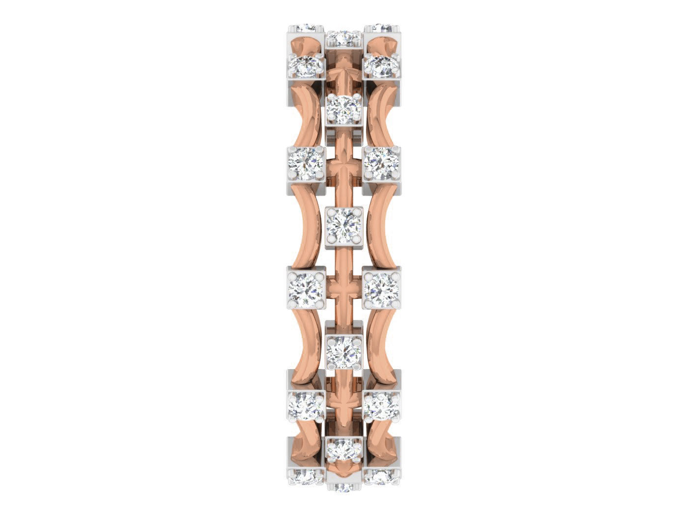 Diamond band ring 3dm stl obj gltf glb 3mf renders details 3D print model_9