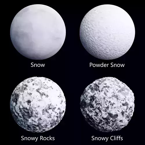 Snow Themed PBR Texture Pack 4K Texture