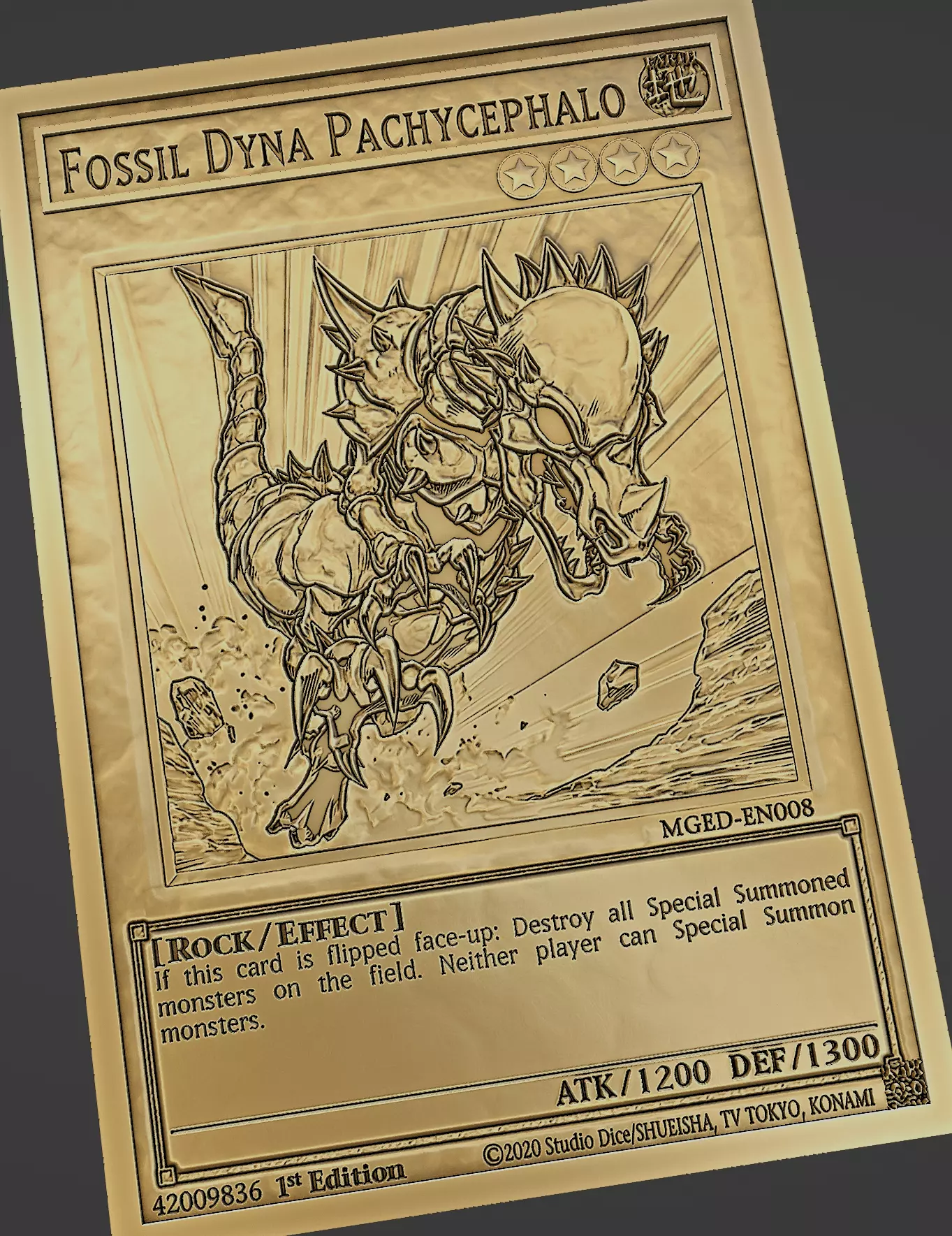 FOSSIL DYNA PACHYCEPHALO - YUGIOH Free 3D print model