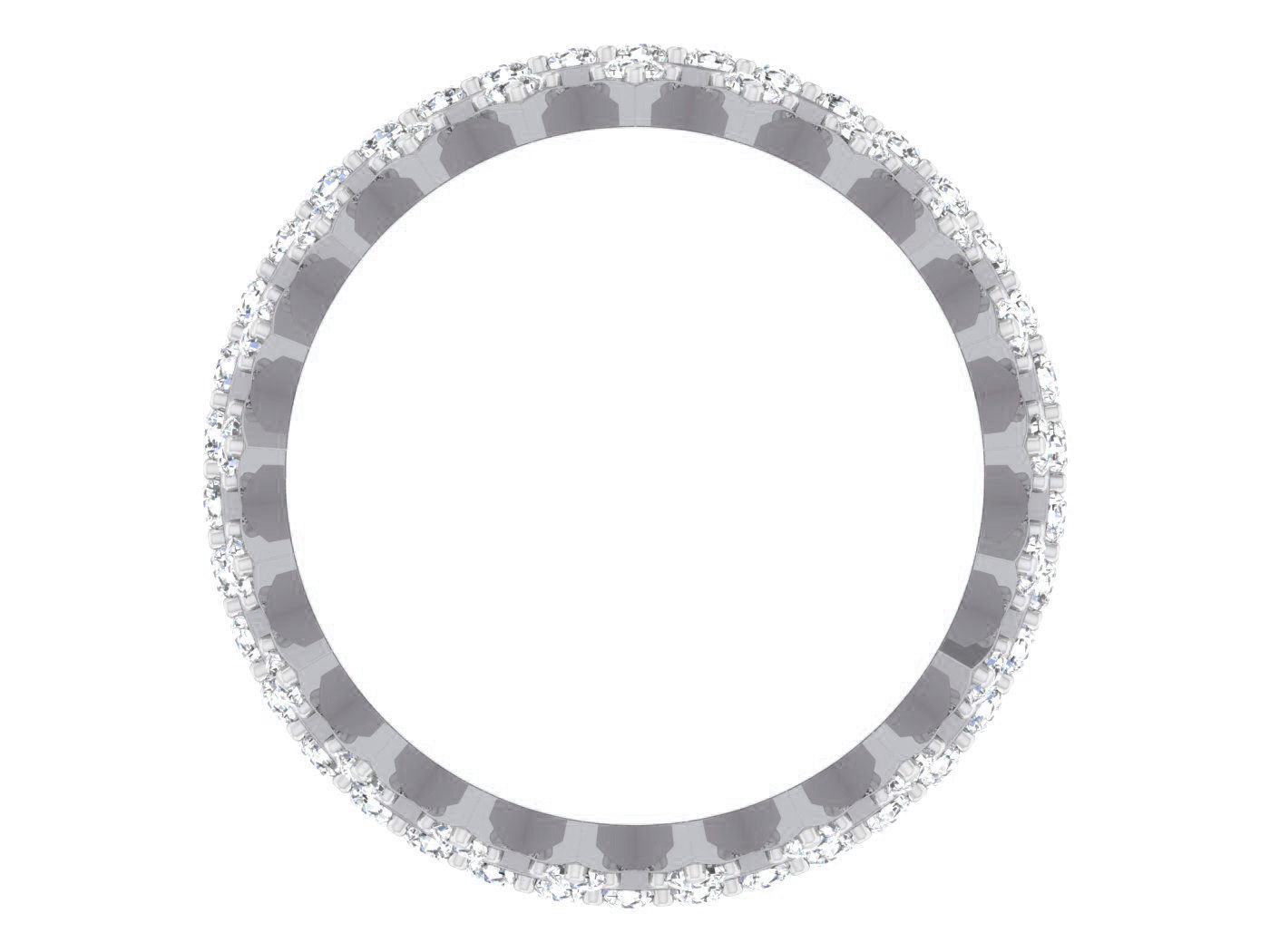 Diamond band ring 3dm stl obj gltf glb 3mf renders details 3D print model_5