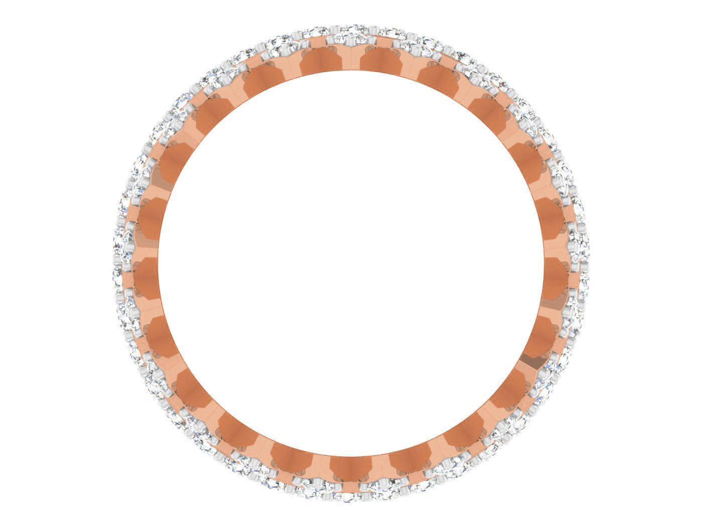 Diamond band ring 3dm stl obj gltf glb 3mf renders details 3D print model_6