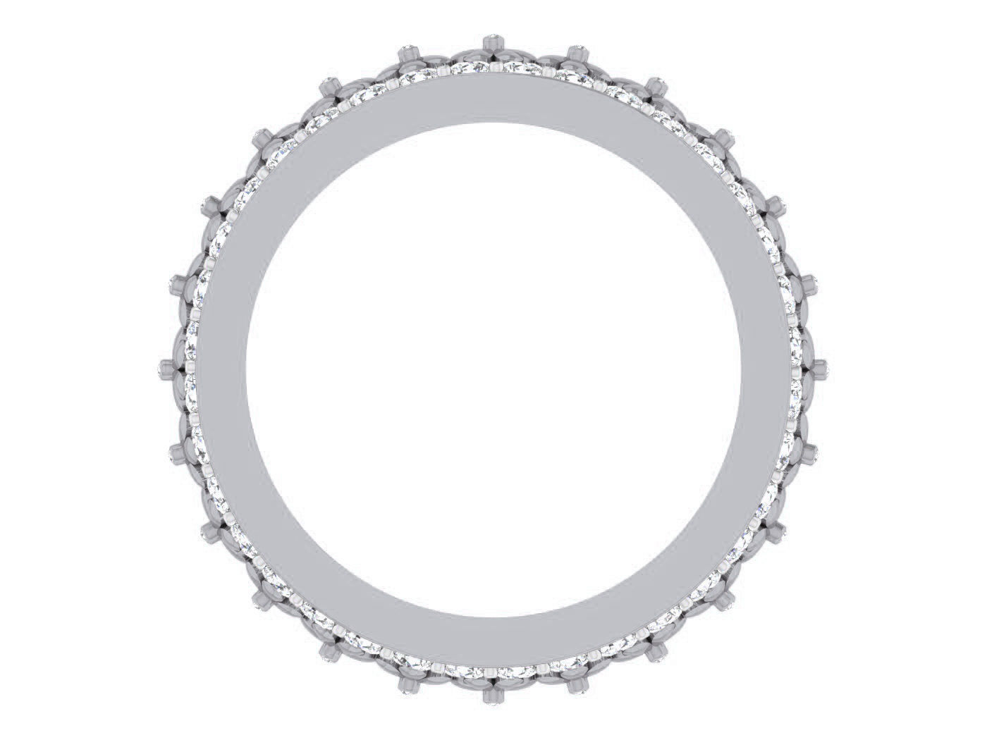 Diamond band ring 3dm stl obj gltf glb 3mf renders details 3D print model_5