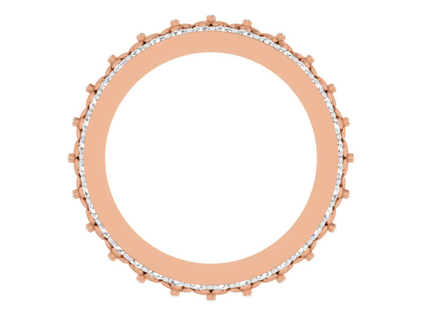 Diamond band ring 3dm stl obj gltf glb 3mf renders details 3D print model_6