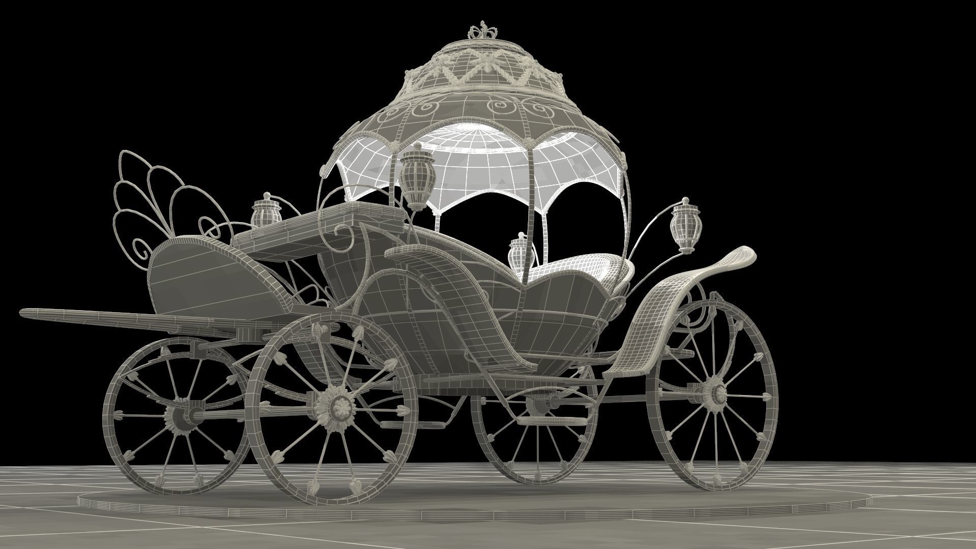Chinese carriage  3D model_6