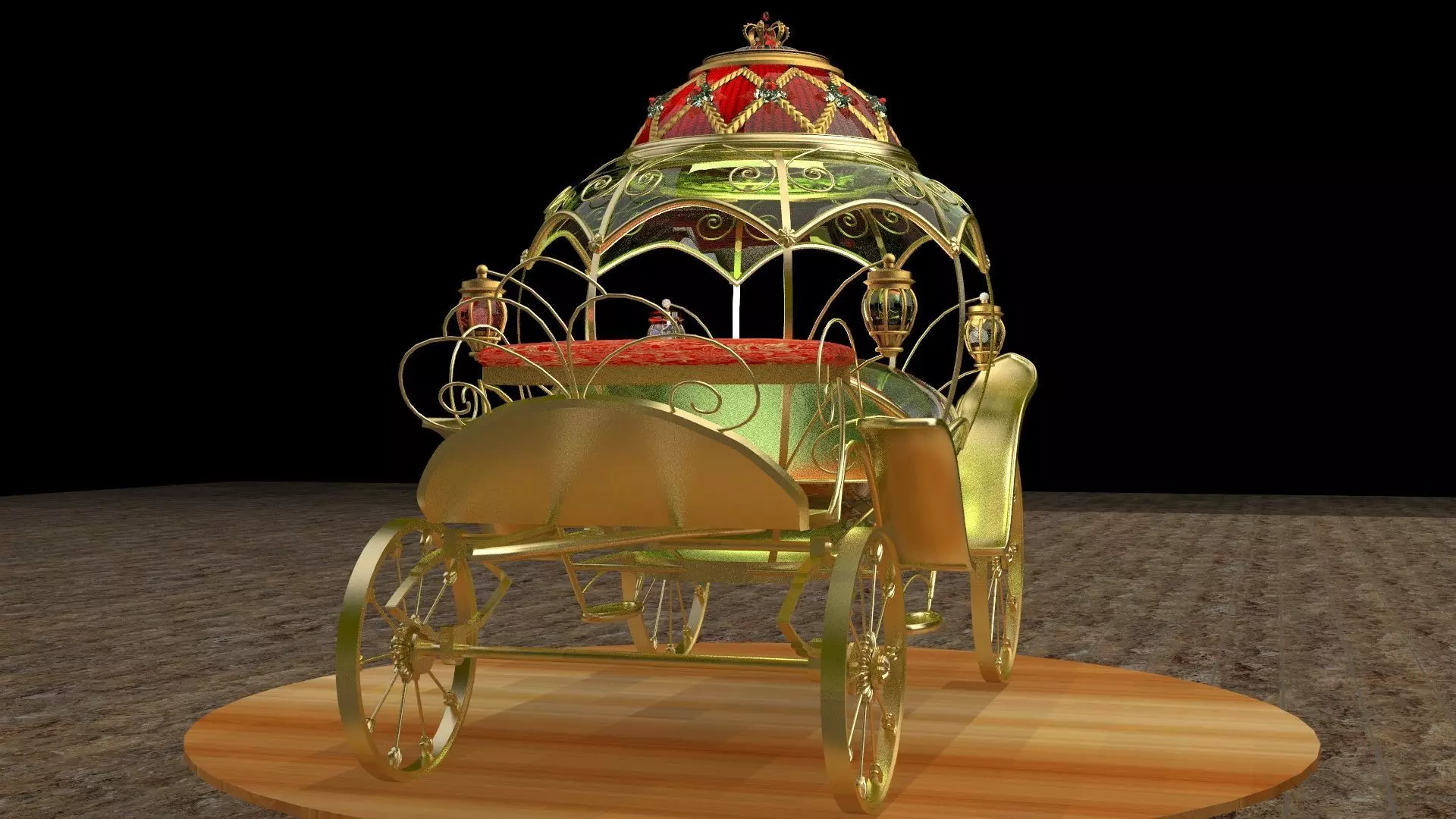 Chinese carriage  3D model_0