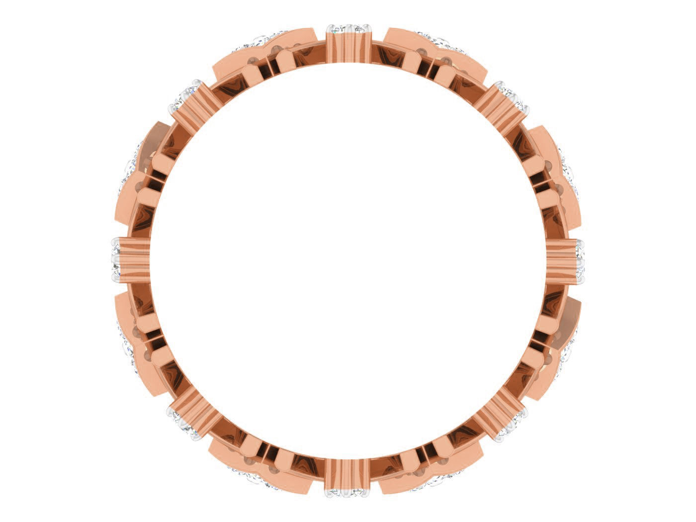 Diamond band ring 3dm stl obj gltf glb 3mf renders details 3D print model_4