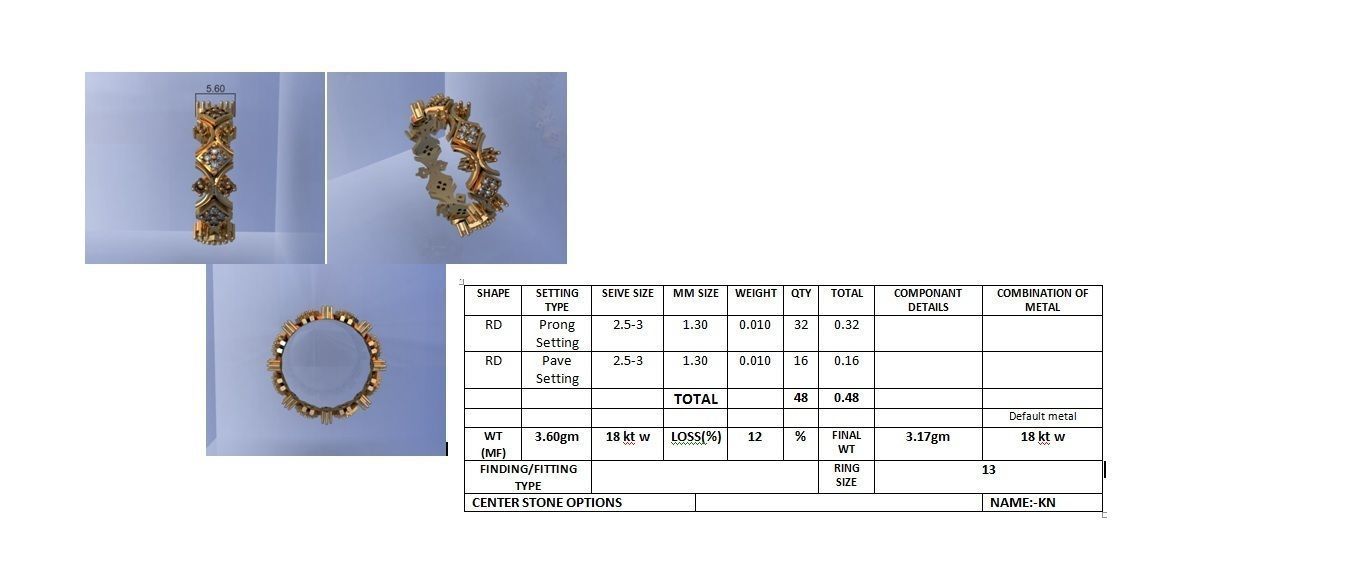 Diamond band ring 3dm stl obj gltf glb 3mf renders details 3D print model_3