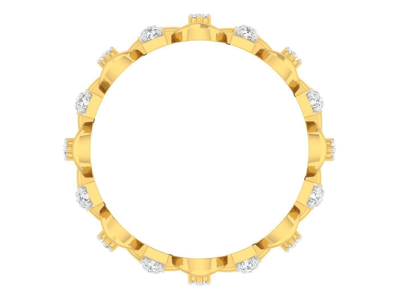 Diamond band ring 3dm stl obj gltf glb 3mf renders details 3D print model_4