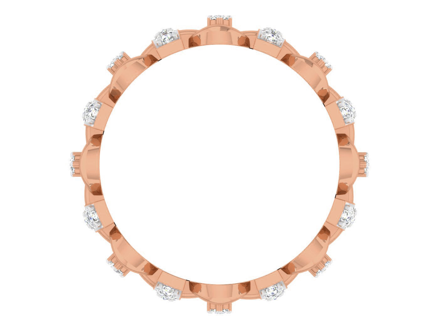 Diamond band ring 3dm stl obj gltf glb 3mf renders details 3D print model_6