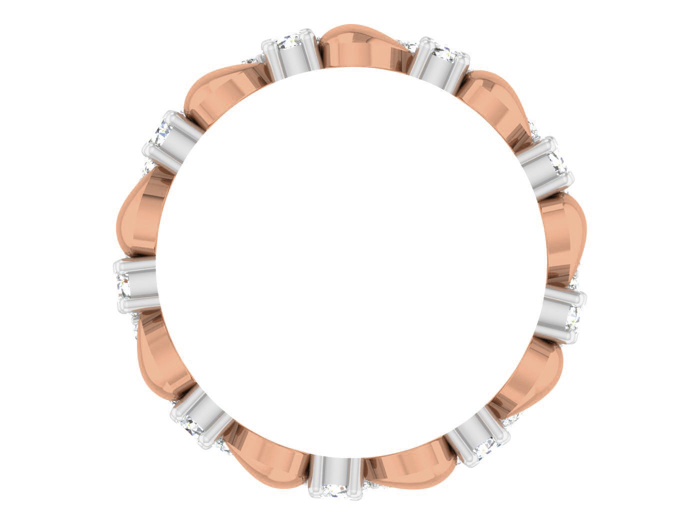 Diamond band ring 3dm stl obj gltf glb 3mf renders details 3D print model_6