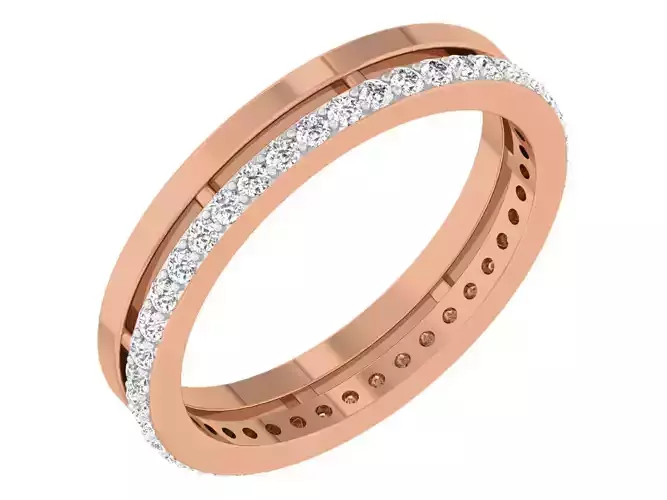 Diamond band ring 3dm stl obj gltf glb 3mf renders details