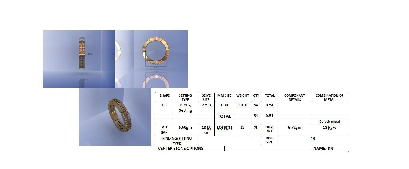 Diamond band ring 3dm stl obj gltf glb 3mf renders details 3D print model_4