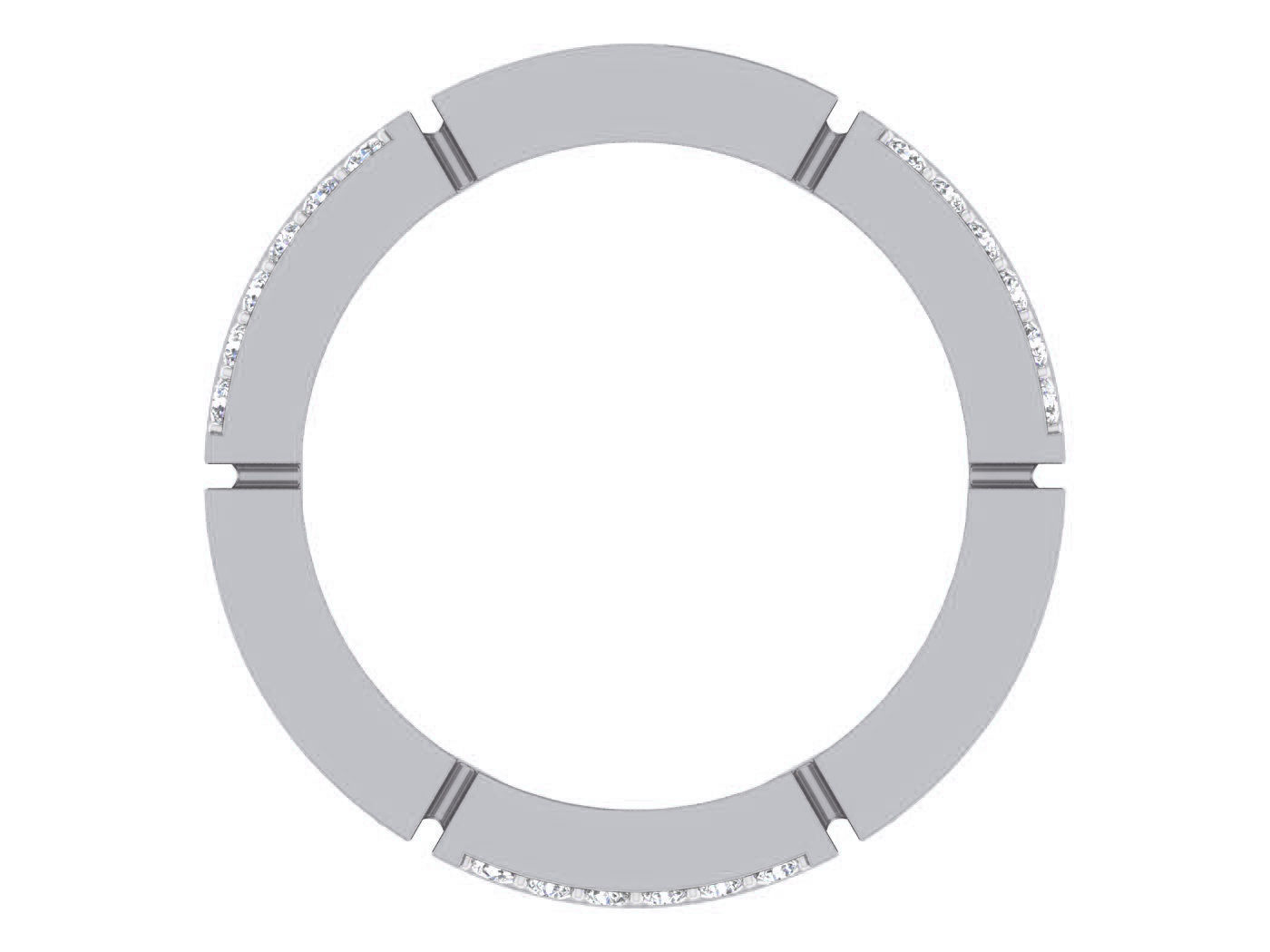 Diamond band ring 3dm stl obj gltf glb 3mf renders details 3D print model_5