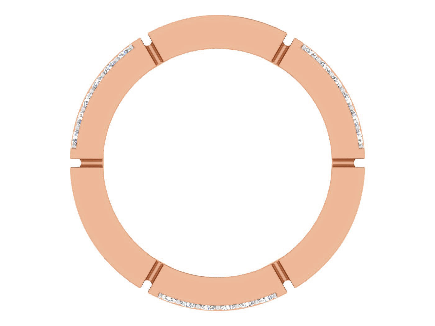 Diamond band ring 3dm stl obj gltf glb 3mf renders details 3D print model_6