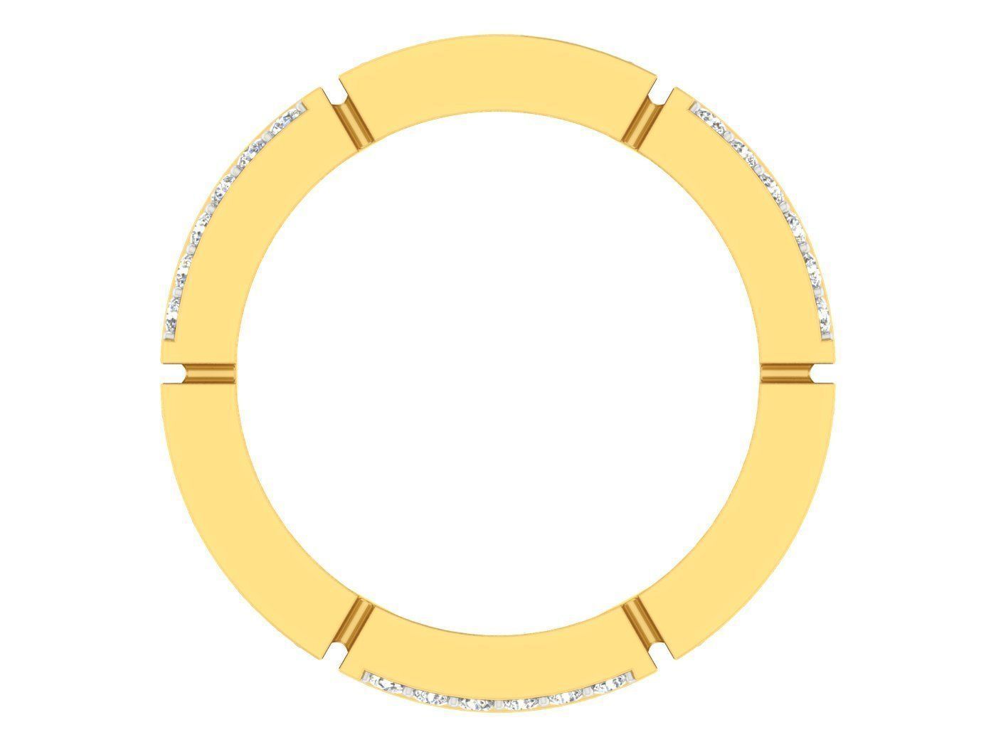 Diamond band ring 3dm stl obj gltf glb 3mf renders details 3D print model_3