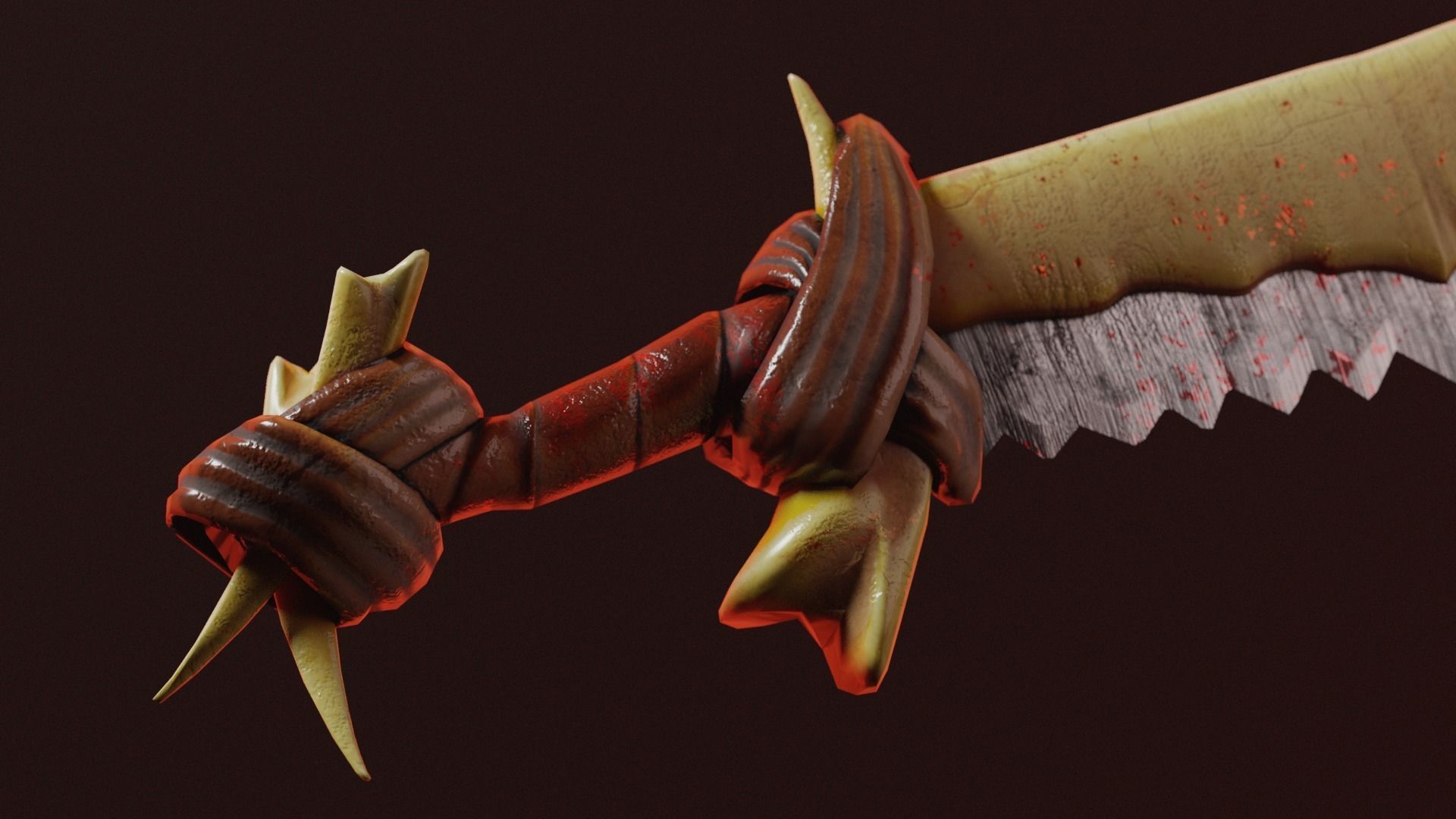 Bone Sword PBR Game-Ready Low-poly 3D model Low-poly 3D model_1