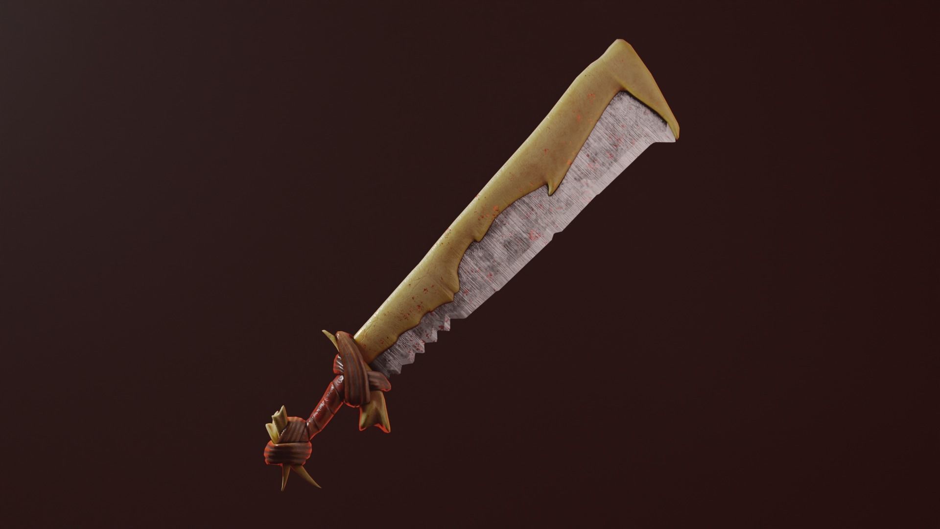 Bone Sword PBR Game-Ready Low-poly 3D model Low-poly 3D model_2
