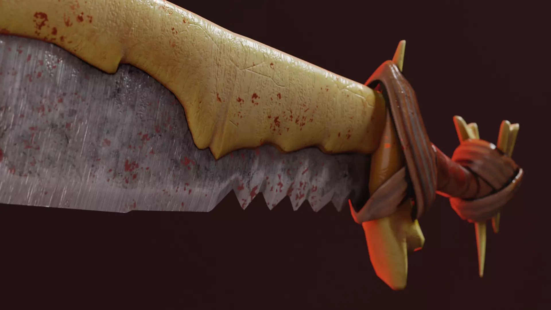 Bone Sword PBR Game-Ready Low-poly 3D model Low-poly 3D model_0