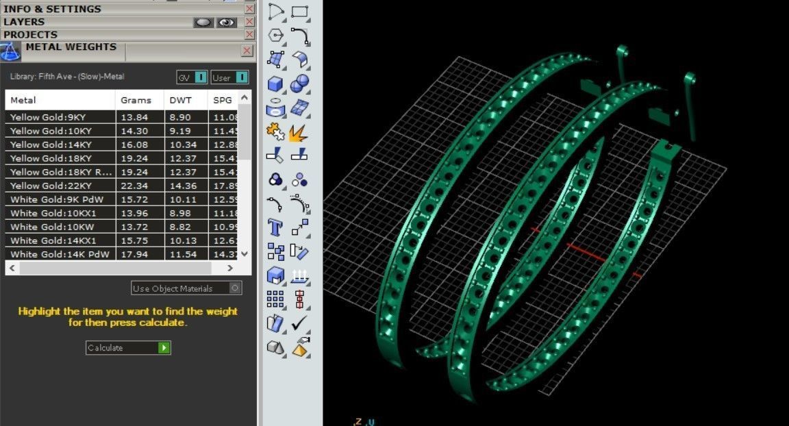 Oval Shape Earings with stones 3D print model_3