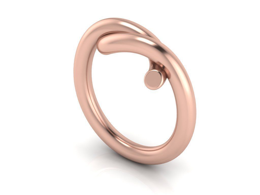 Gold ring 3D print model_16