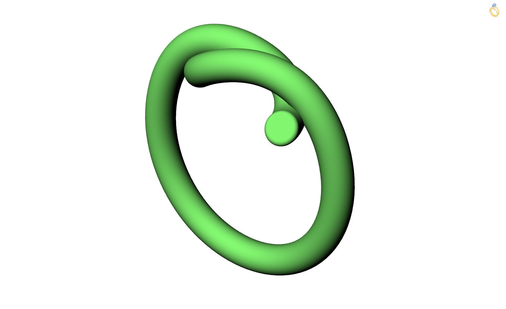 Gold ring 3D print model_7