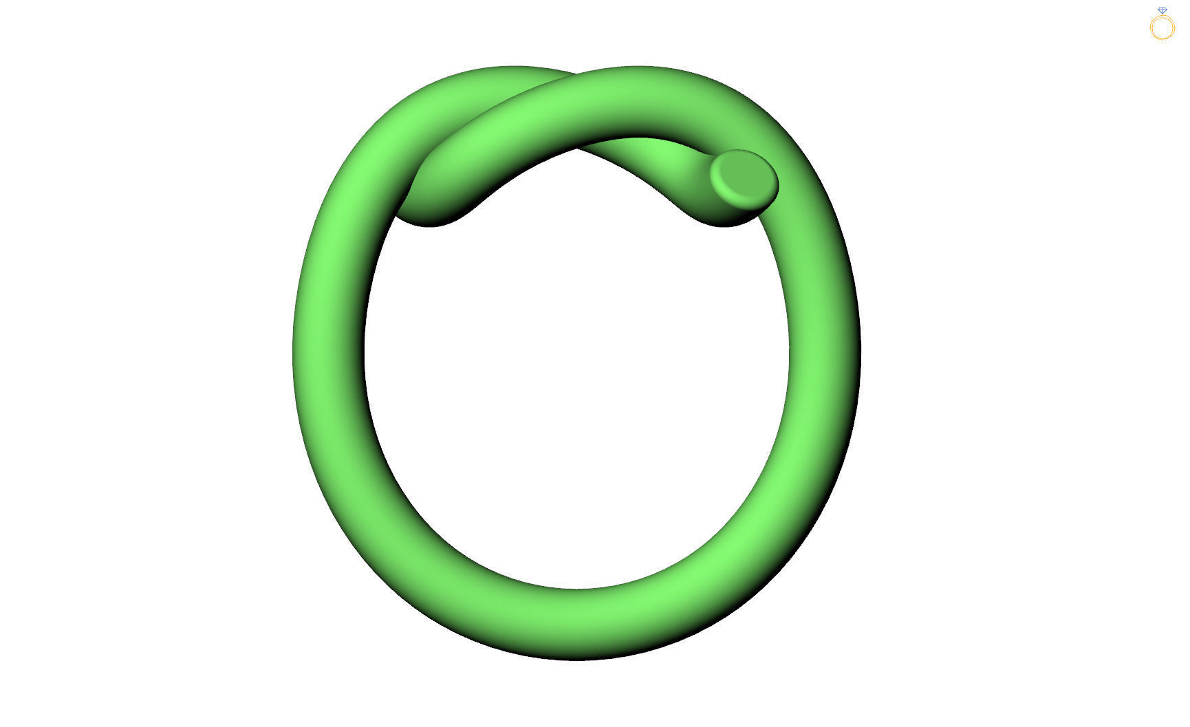 Gold ring 3D print model_5