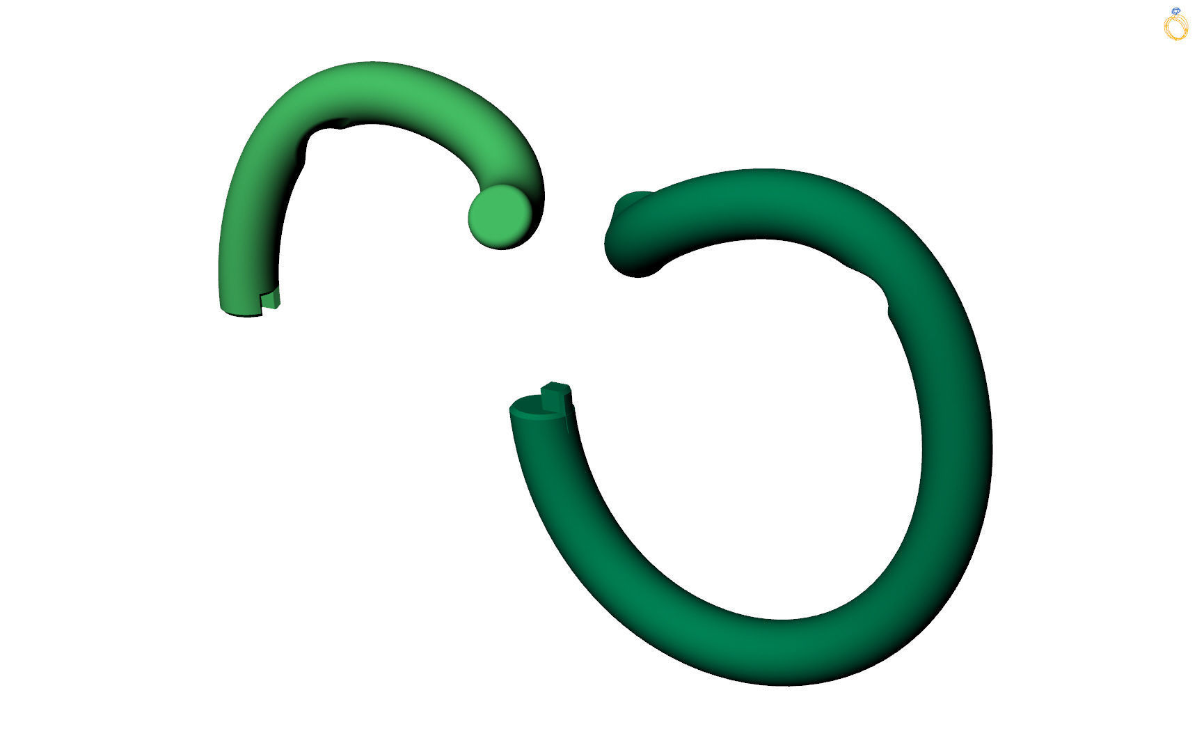 Gold ring 3D print model_8