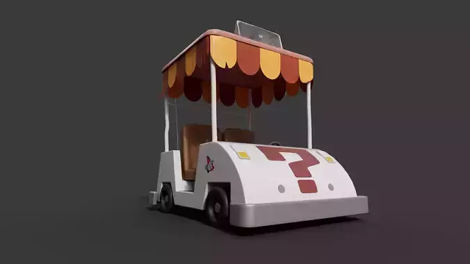 Gravity Falls Cart Low Poly PBR and ORM textures