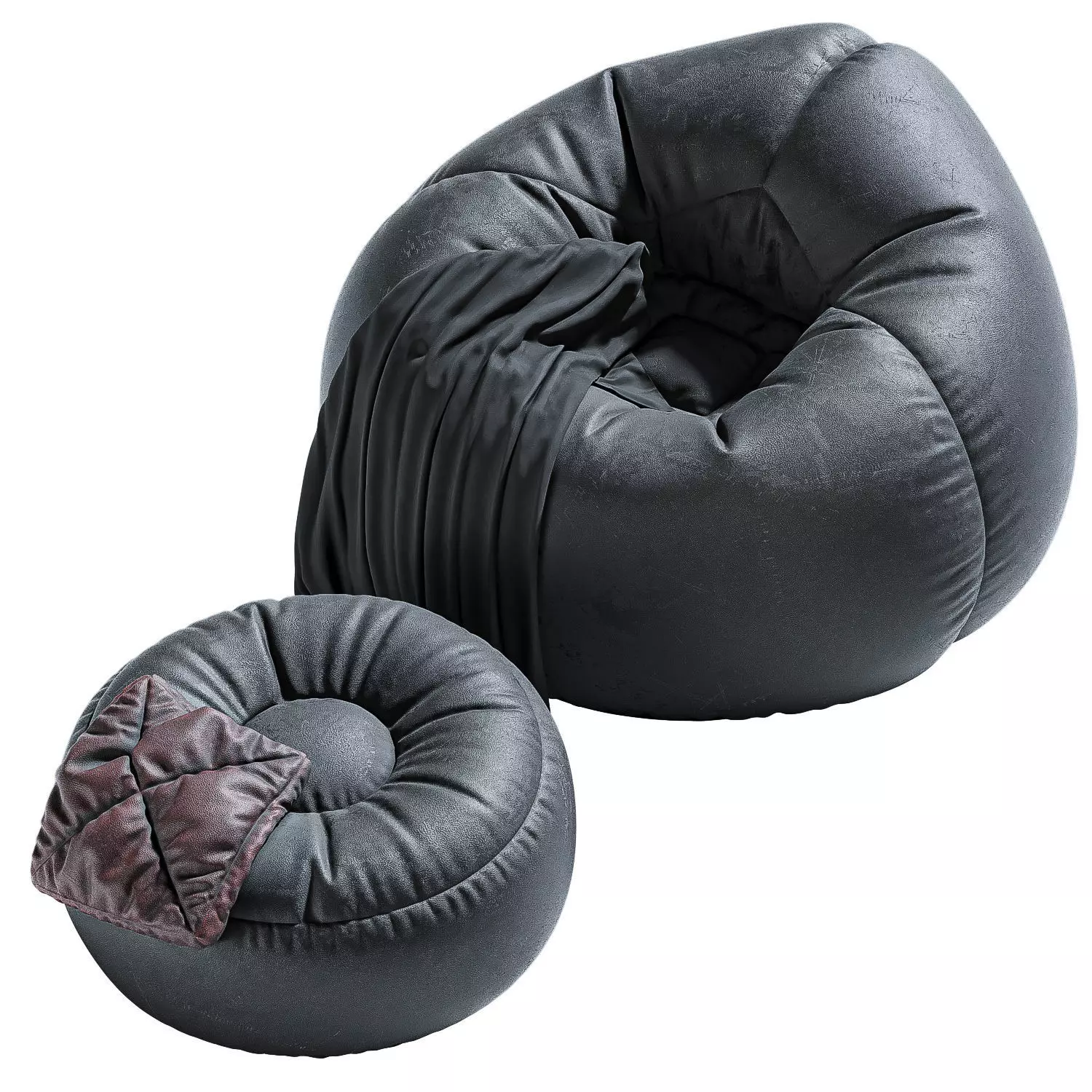Bean Bag Chair Low-poly 3D model