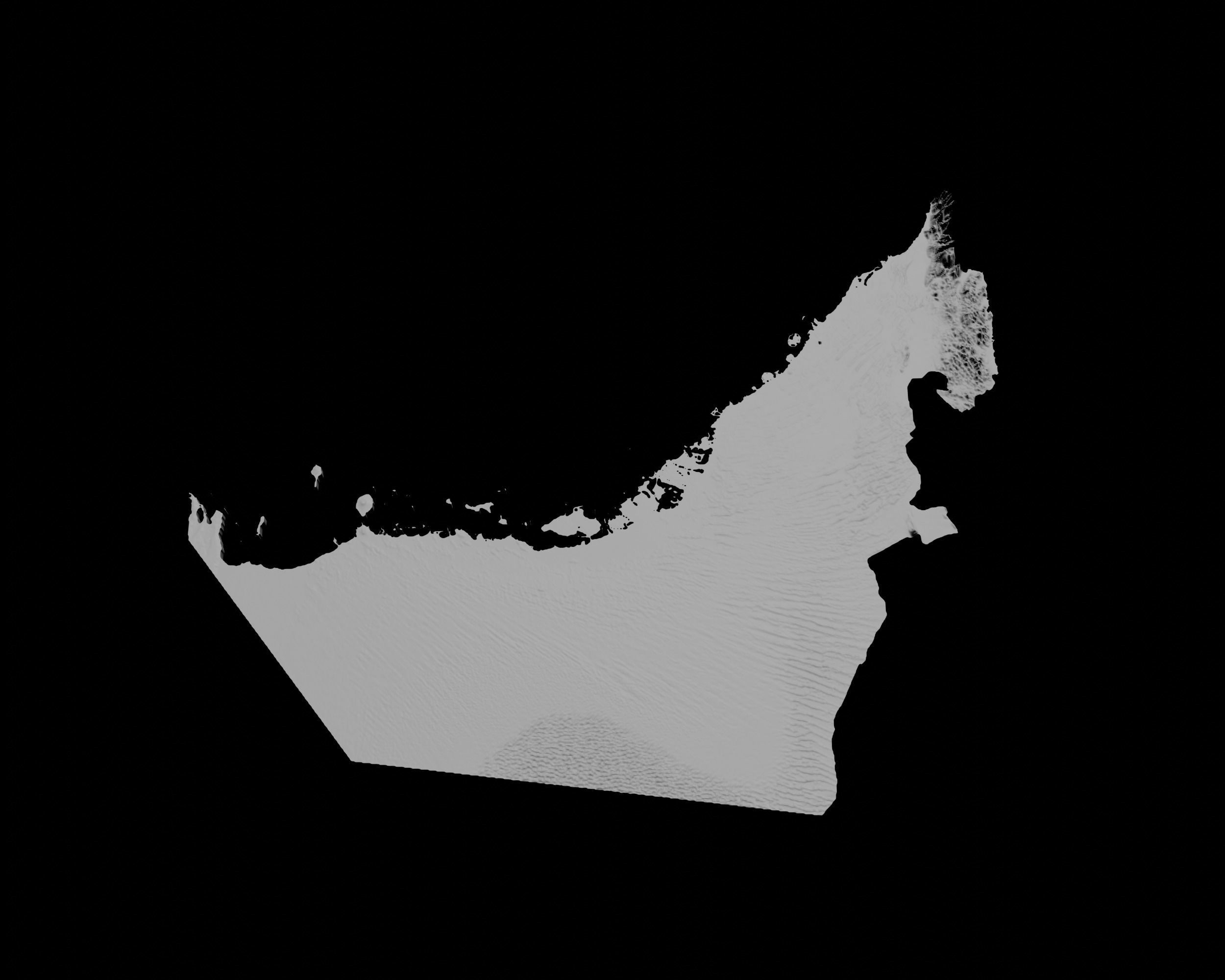 3D Topographical Map of the United Arab Emirates 3D print model_3