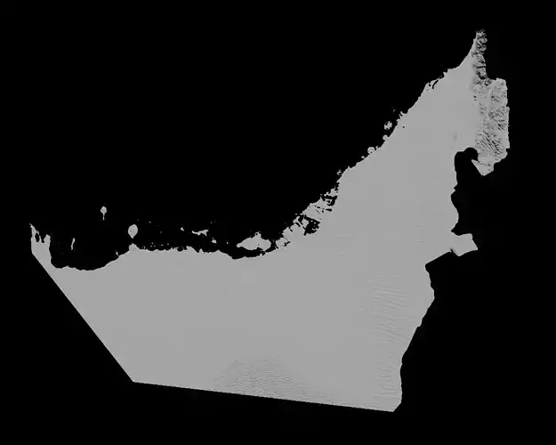 3D Topographical Map of the United Arab Emirates 3D print model