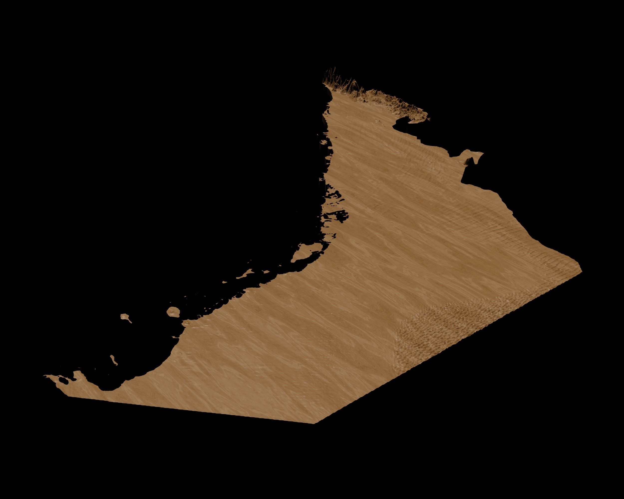 3D Topographical Map of the United Arab Emirates 3D print model_4