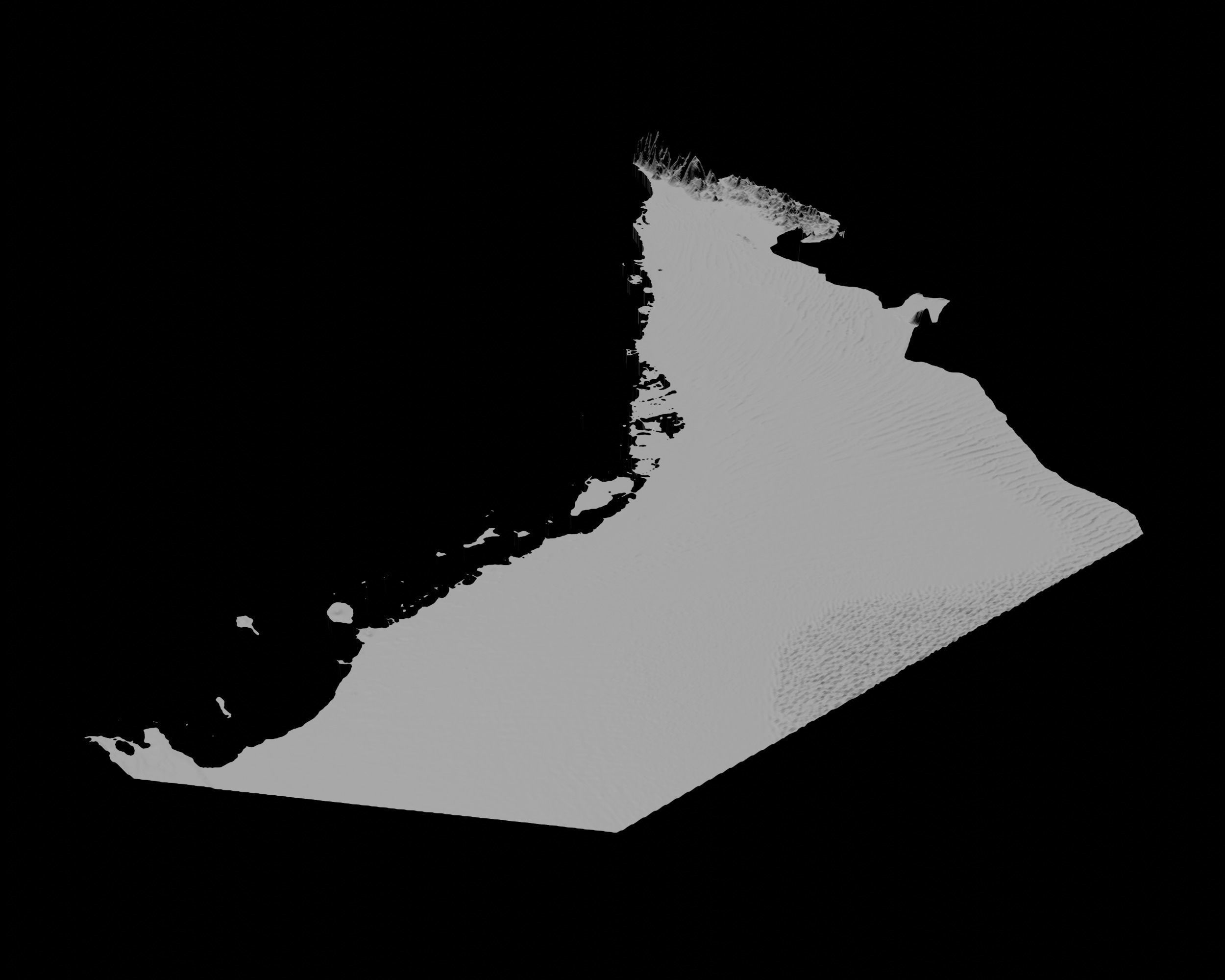 3D Topographical Map of the United Arab Emirates 3D print model_5