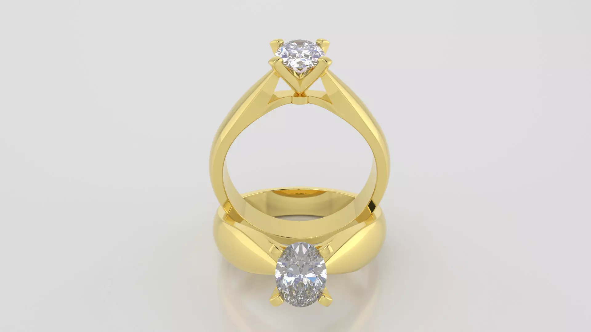 Oval 0-75-CT Quarter Round Profile Shank Width 3-75mm 3D print model_0