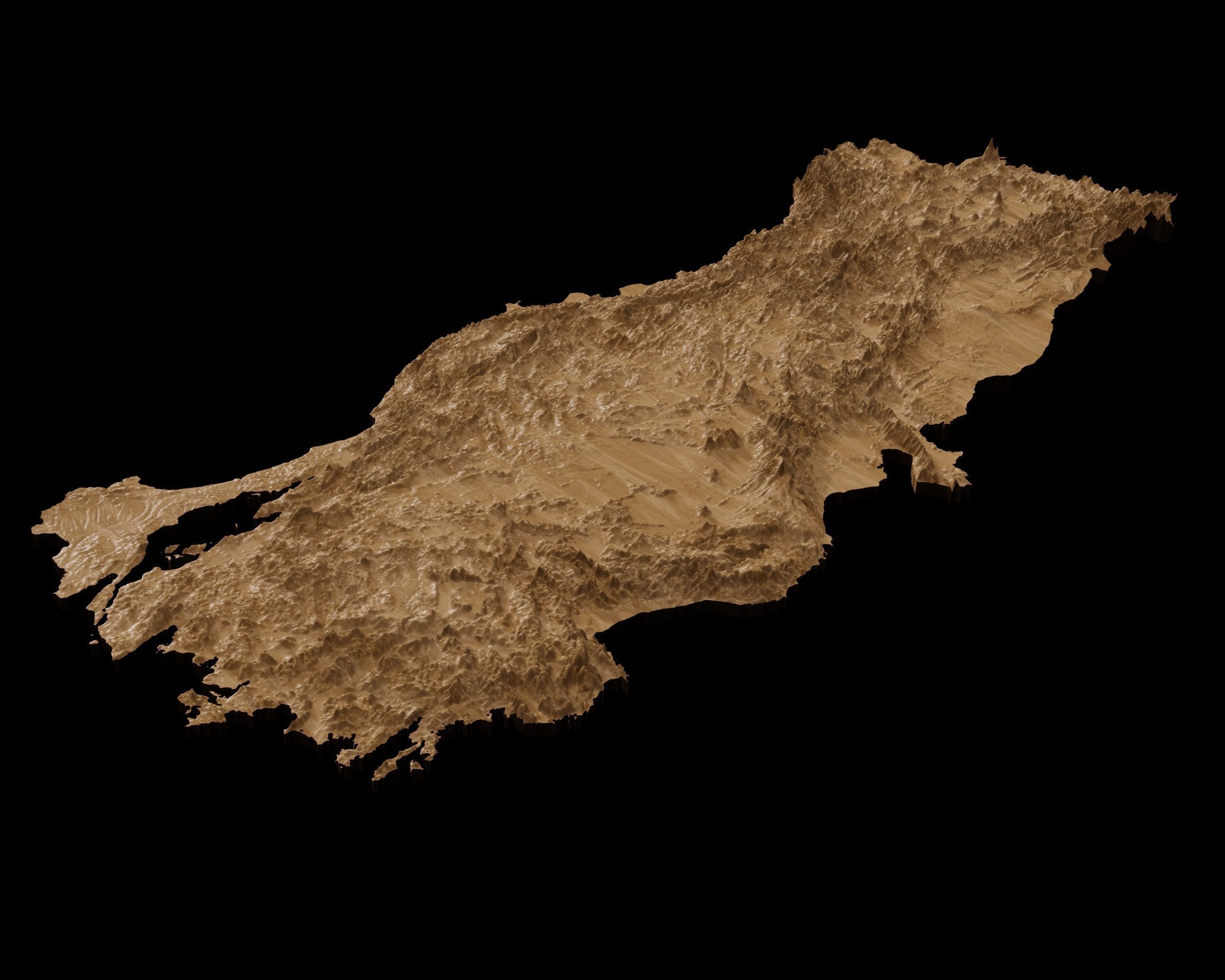 3D Topographical Map of Turkey 3D print model_5