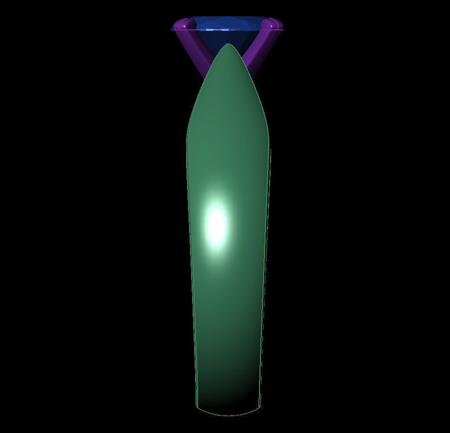 Oval 0-75-CT Quarter Round Profile Shank Width 4-00mm 3D print model_14