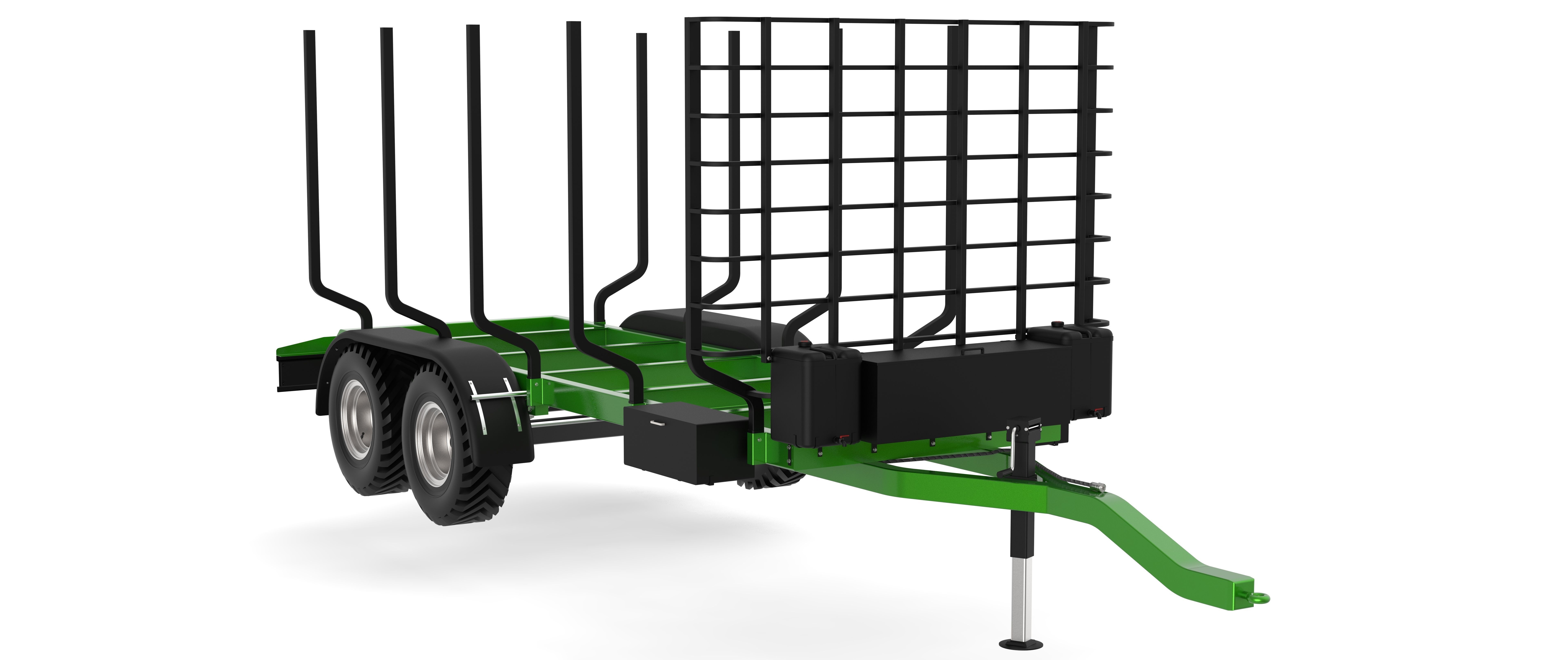Timber Trailer 3D model_6