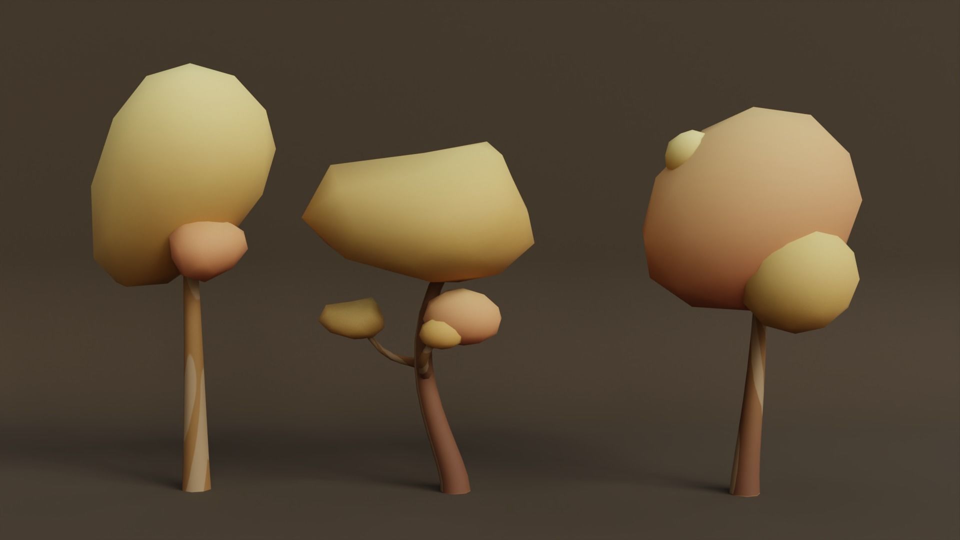 Stylized Tree - Low Poly Assets No 1 Low-poly 3D model Free low-poly 3D model_2