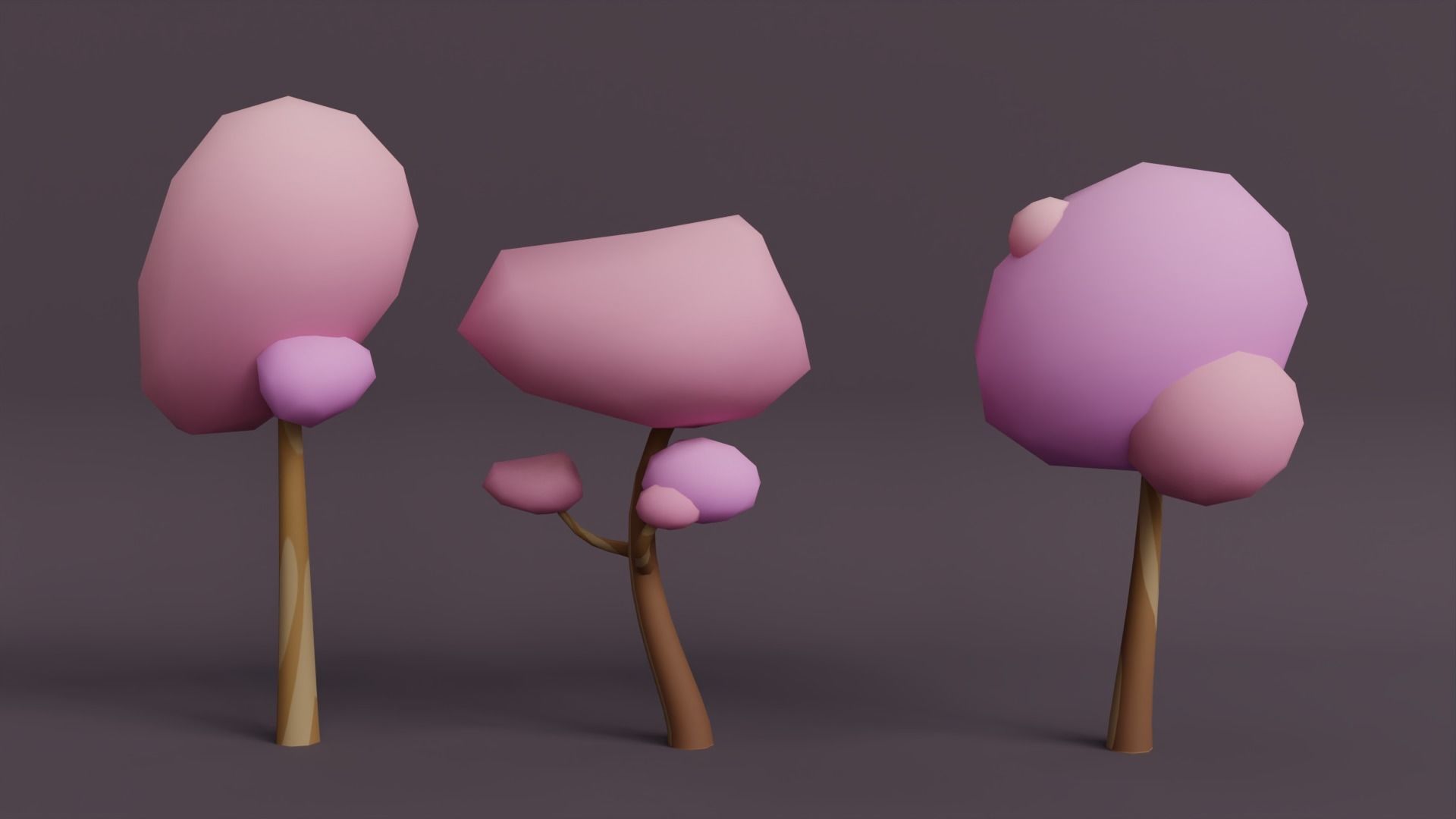 Stylized Tree - Low Poly Assets No 1 Low-poly 3D model Free low-poly 3D model_10
