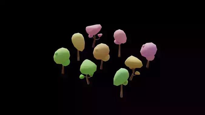 Stylized Tree - Low Poly Assets  No 1 Low-poly 3D model Free low-poly 3D model