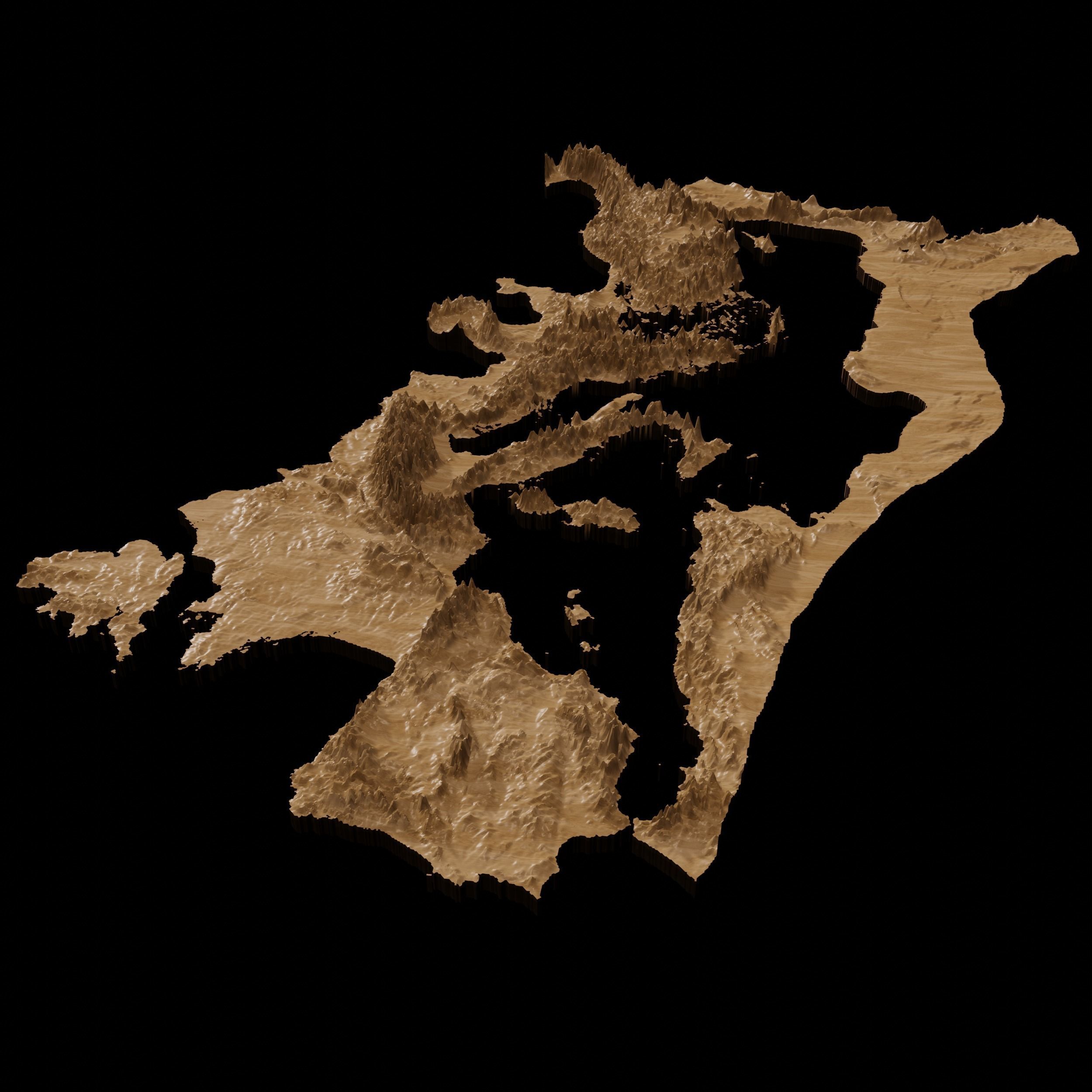 3D Topographical Map of Rome - Roman Empire Terrain 3D print model_5