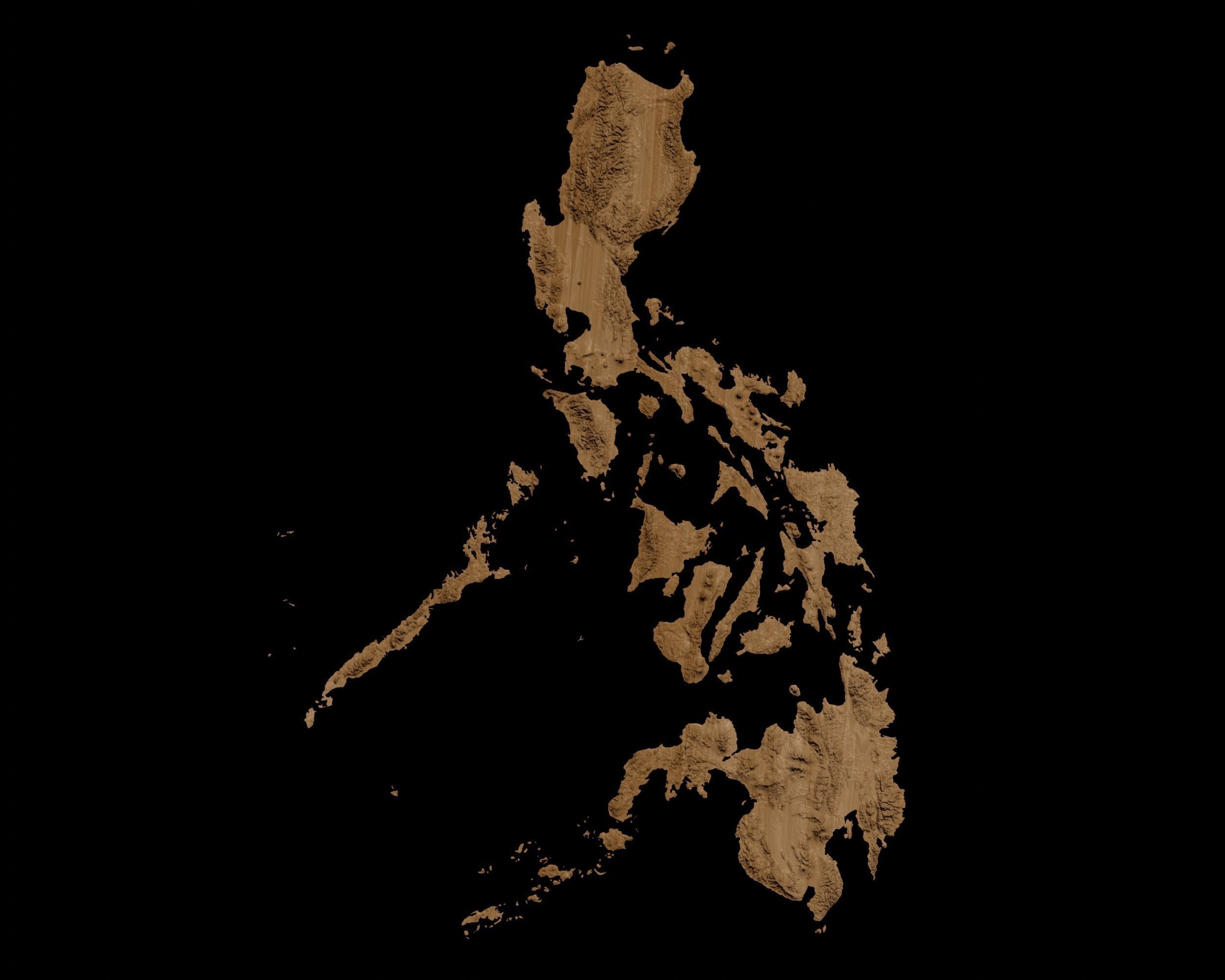 3D Topographical Map of the Philippines 3D print model_1